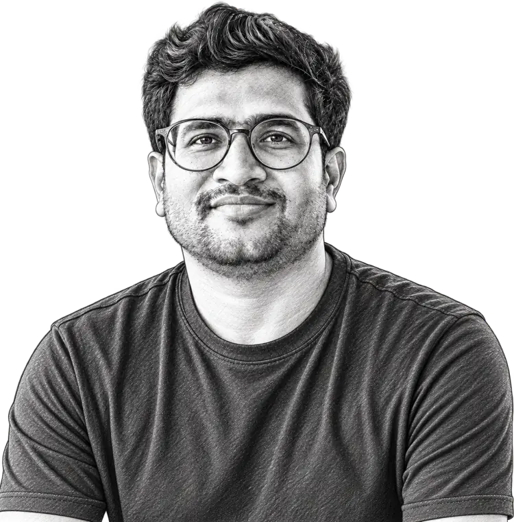 Sketch portrait of Dinesh